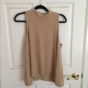 Mock turtleneck tank top
